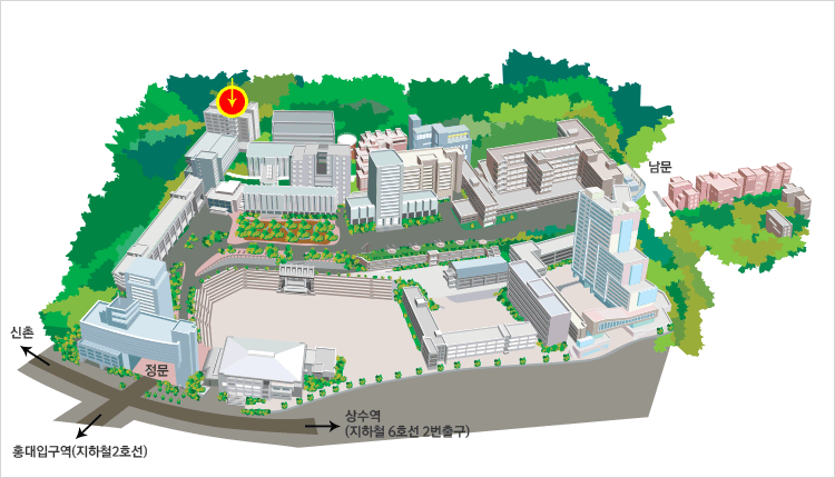 홍익대학교 캠퍼스 맵